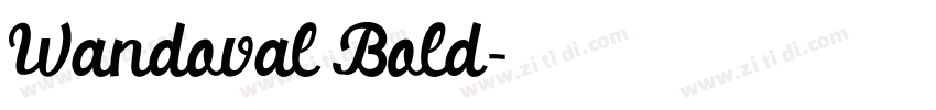 Wandoval Bold字体转换